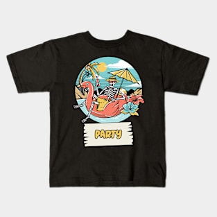 skeletons enjoying summer Kids T-Shirt